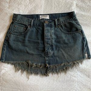One Teaspoon "Junkyard" Denim Mini Skirt